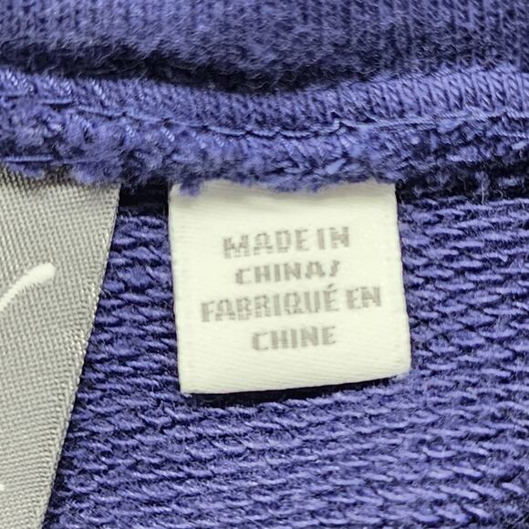 Puma Sweatshirt Women L Purple Funnel Neck French Terry Pullover Logo Athleisure - Picture 6 of 8